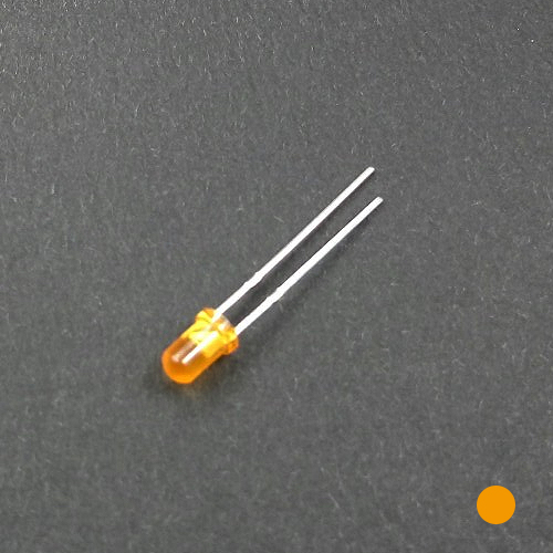 3mm LED 주황색 / 반투명 / Diffused Orange 3mm LED